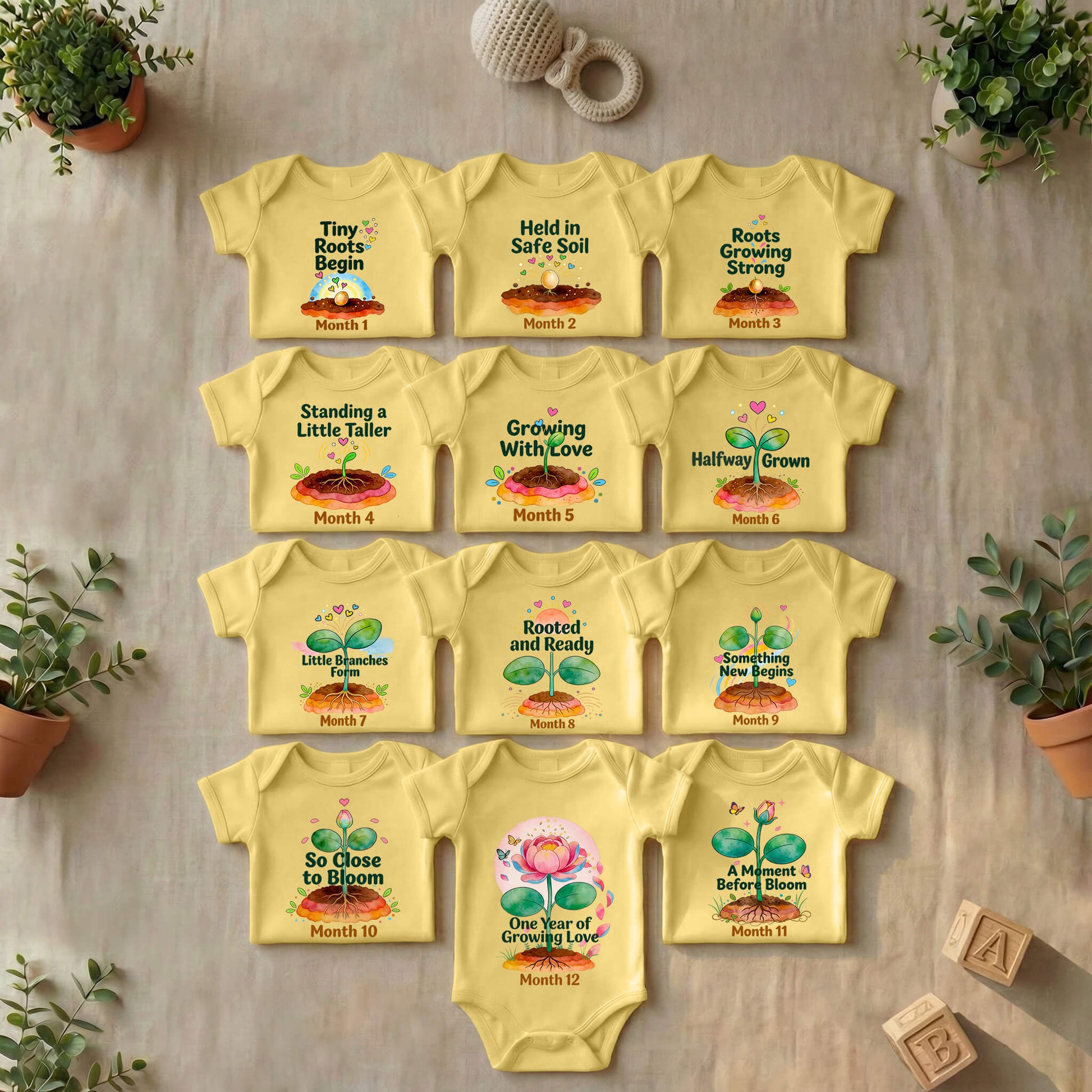 Tiny Roots, Big Love: 1-12 Month Milestone Bundle