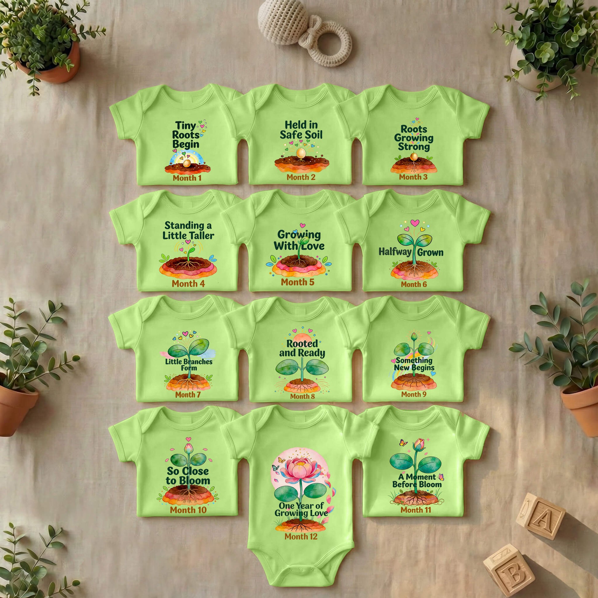 Tiny Roots, Big Love: 1-12 Month Milestone Bundle