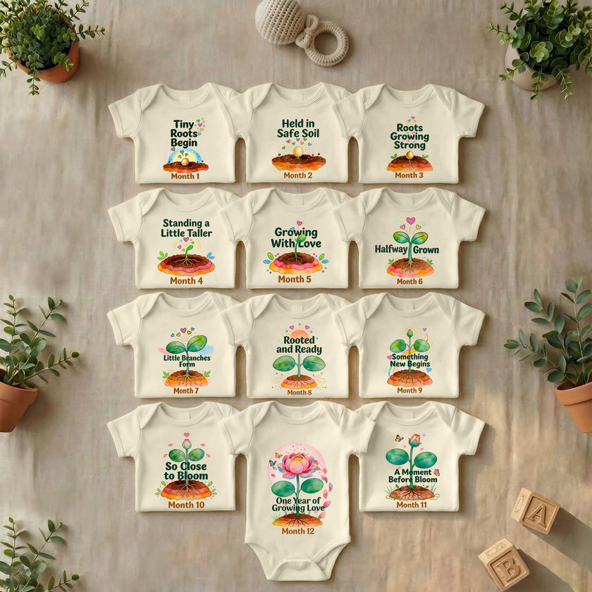 Tiny Roots, Big Love: 1-12 Month Milestone Bundle