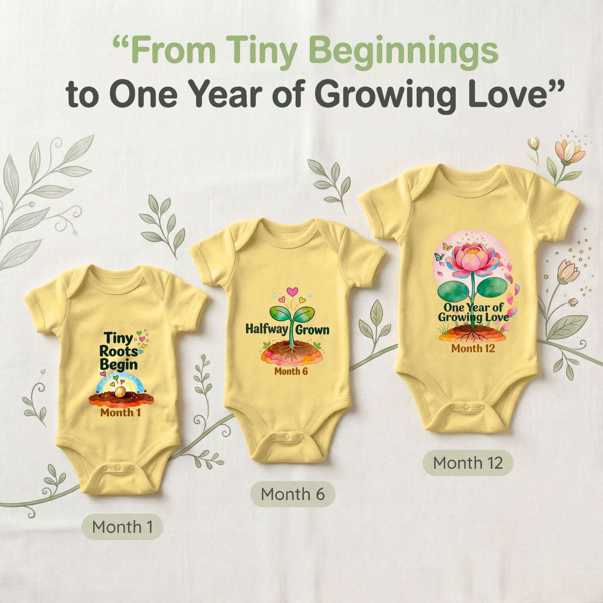 Tiny Roots, Big Love: 1-12 Month Milestone Bundle