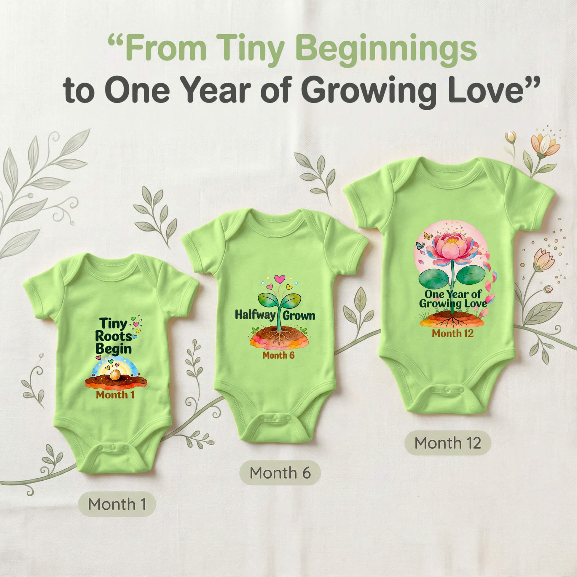 Tiny Roots, Big Love: 1-12 Month Milestone Bundle