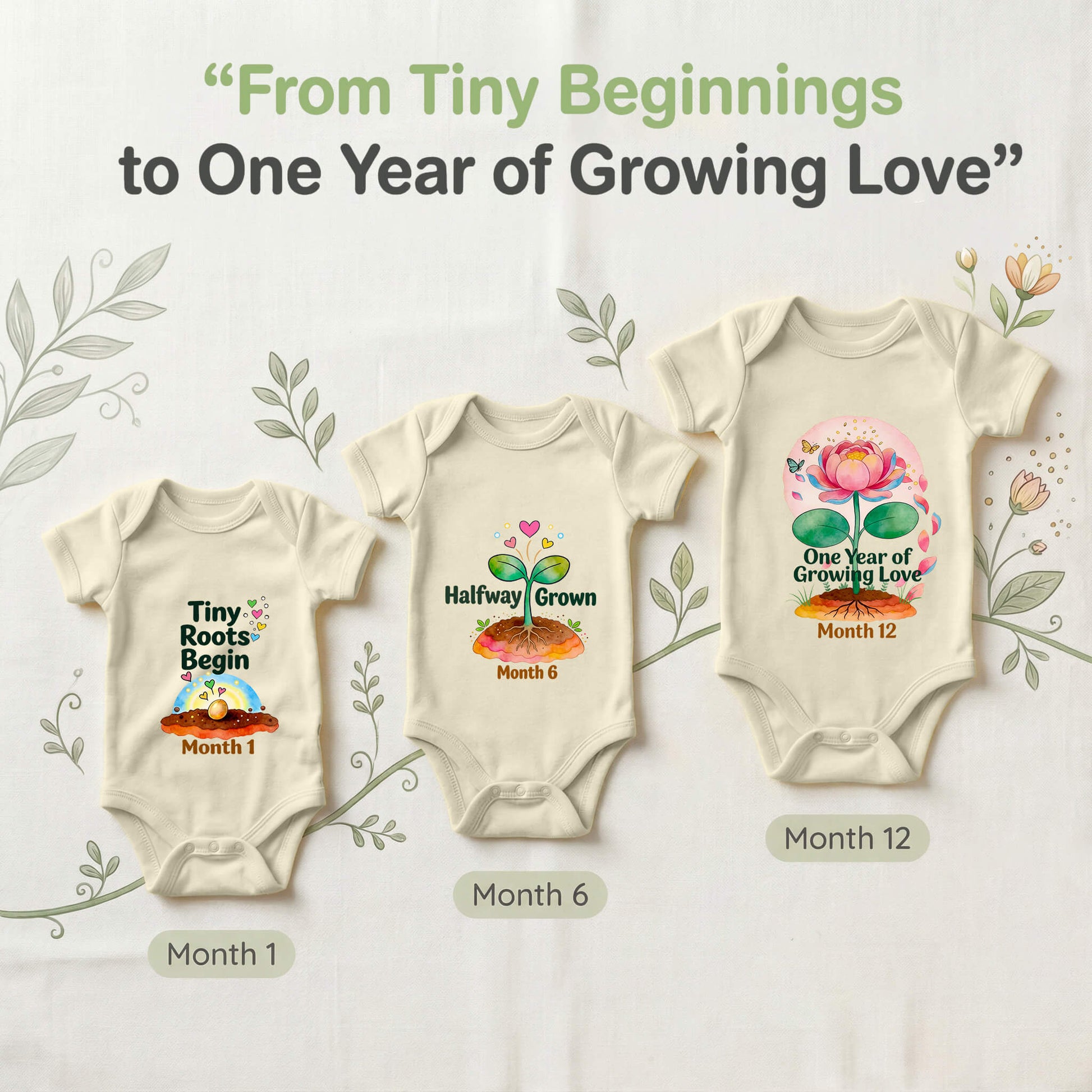 Tiny Roots, Big Love: 1-12 Month Milestone Bundle