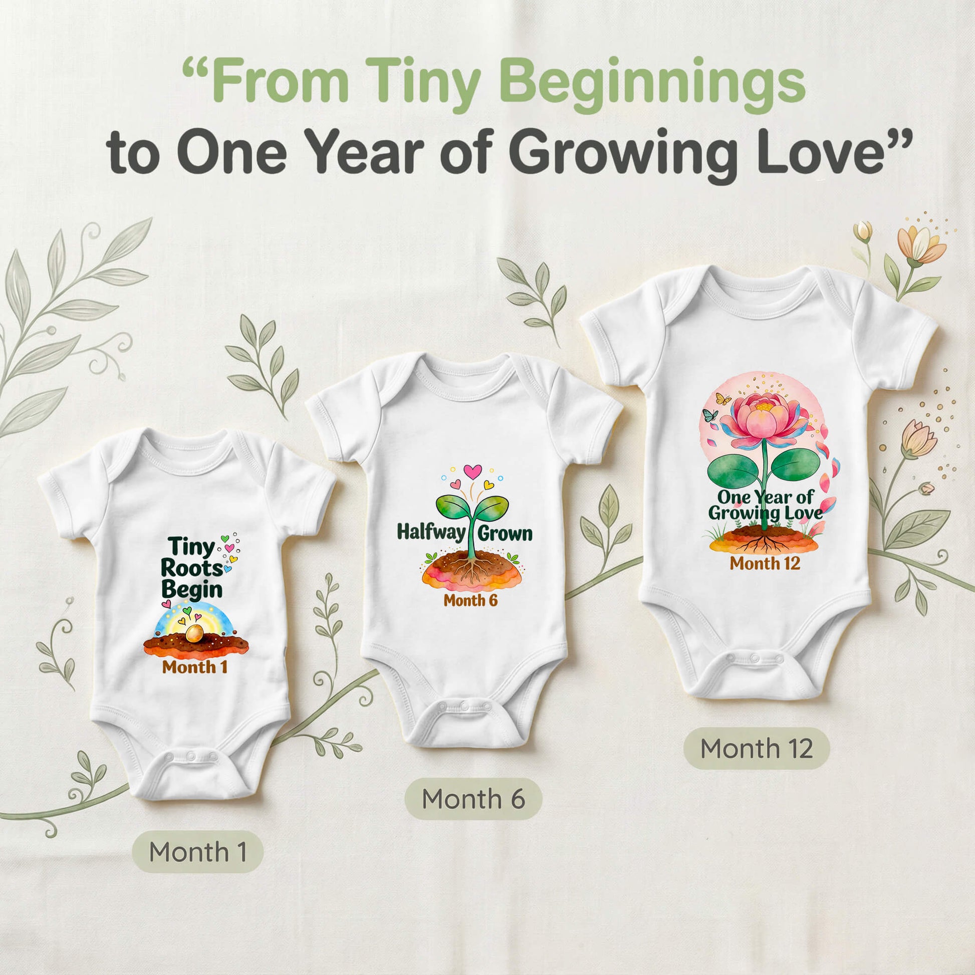 Tiny Roots, Big Love: 1-12 Month Milestone Bundle
